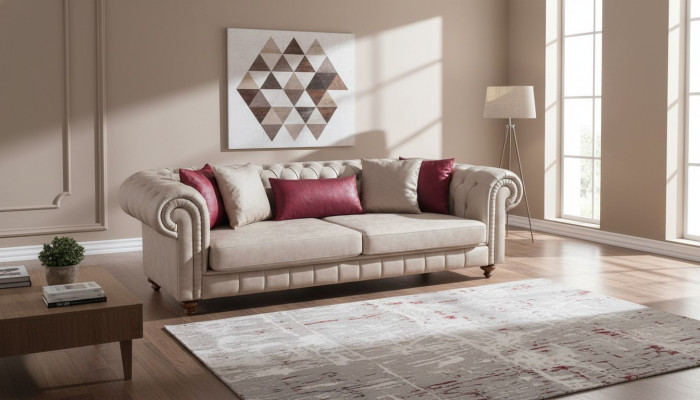 Modern upholstered sofas design sofa three-seater seat new designer sofa 3-seater