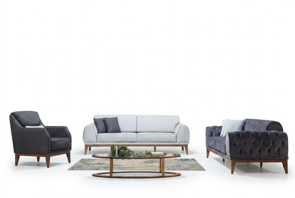 Modern sofa set designer three-seater single luxury 3-seater armchair