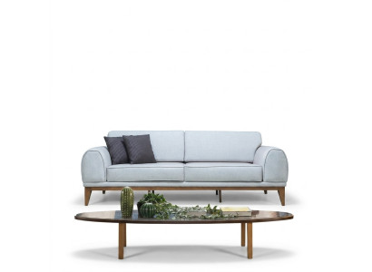 Gray luxury sofa designer 3-seater couch living room 3-seater leather sofas