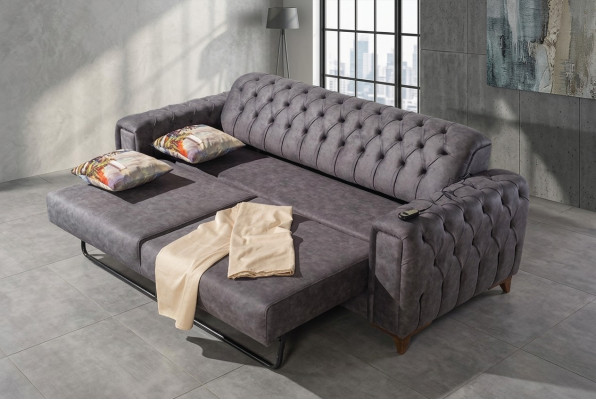 Three-seater sofa, 3-seater sofas, armchair, fabric couch, furniture, textile, color gray