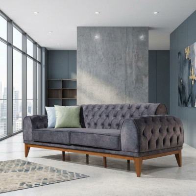 3-seater sofa, textile design sofa furniture, new three-seater couch, new