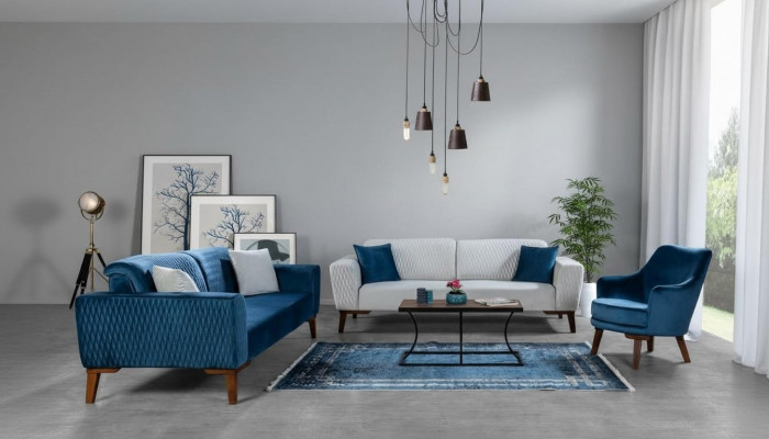Sofa set 3+3+1 seater complete sofa armchair textile sofa set 3-piece