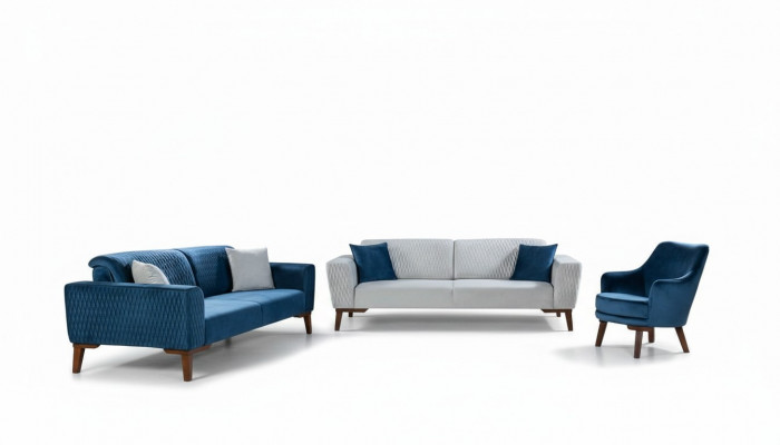Sofa set 3+3+1 seater complete sofa armchair textile sofa set 3-piece
