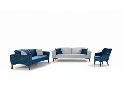 Sofa set 3+3+1 seater complete sofa armchair textile sofa set 3-piece