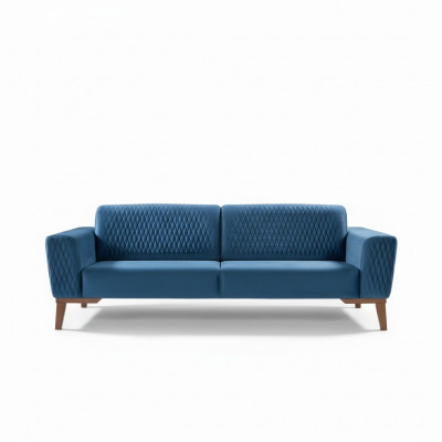 Blue three-seater couch couches sofa elegant seating furniture sofa living room new velvet