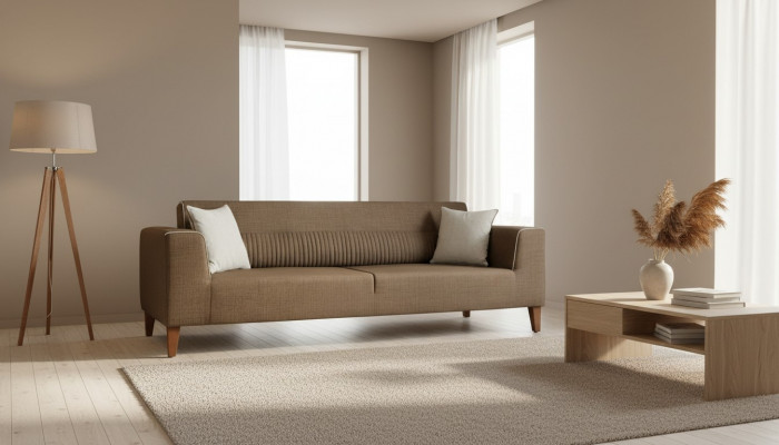 Living room sofa 3-seater couch three-seater upholstered fabric sofa textile