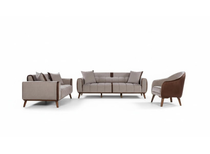 Sofa set 3+3+1 seat sofas upholstery furniture couches textile group
