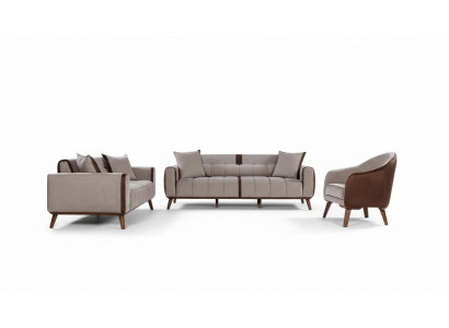 Sofa set 3+3+1 seat sofas upholstery furniture couches textile group