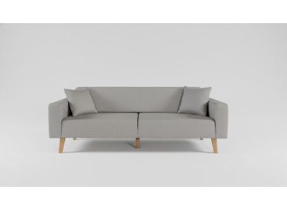 Living room couch three-seater sofa 3 seat upholstery fabric gray furniture