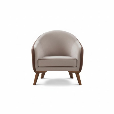 Armchair Single-Seater Textile Living Room Lounge Design Furniture Color Gray