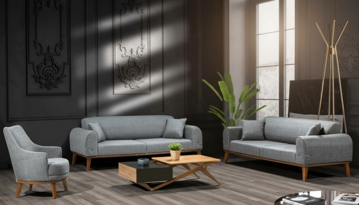 Sofa Set 3+3+1 Seater Design Sofa Upholstered Couch Modern Velvet