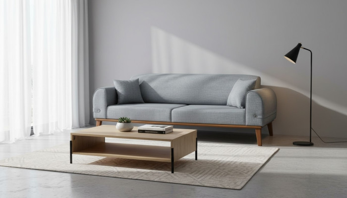 Modern sofa 3-seater design couch three-seater upholstered textile furniture