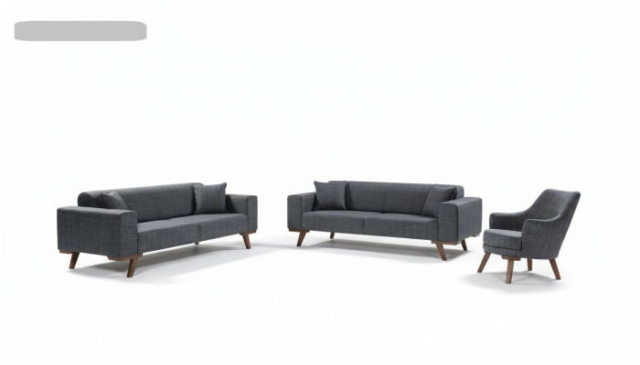 3+3+1 Seat Sofa Set Design Sofas Upholstered Couches Gray Furniture 3-piece Set