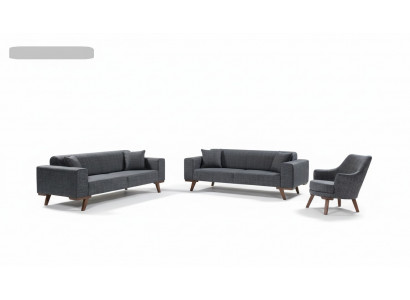 3+3+1 Seat Sofa Set Design Sofas Upholstered Couches Gray Furniture 3-piece Set