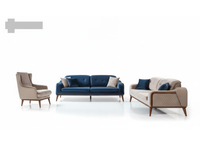 Sofa set sofas 3+3+1 seater armchair three-seater couch set textile