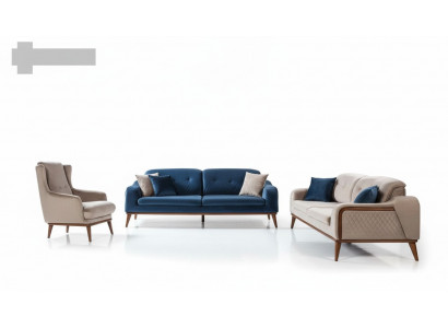 Sofa set sofas 3+3+1 seater armchair three-seater couch set textile