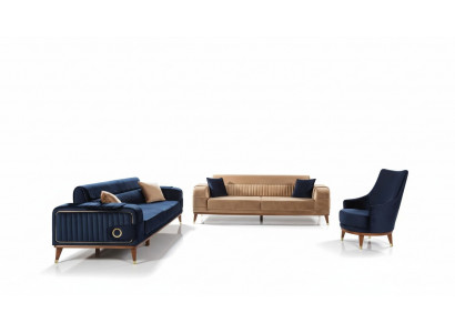 Luxury Sofa Set 3+3+1 Seater Set Design Sofa Upholstered Couch Modern