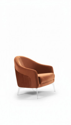 Design sofa armchair couch upholstery 1-seater textile single-seater new brown color