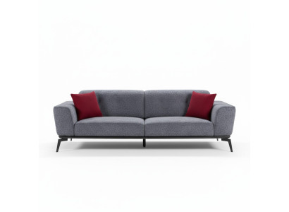 Sofa 3-seater sofas fabric gray textile upholstery living room textile gray