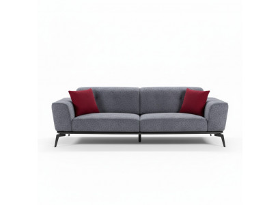 Sofa 3-seater sofas fabric gray textile upholstery living room textile gray