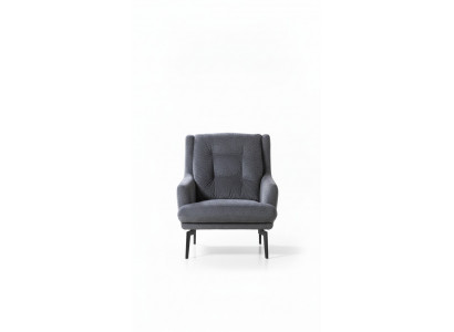 Gray modern single-seat armchair designer living room furniture lounge chair