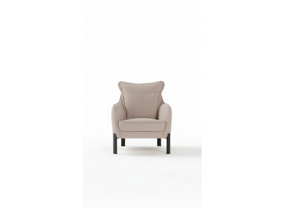 Modern armchair 1 seat living room fabric polyester style color beige
