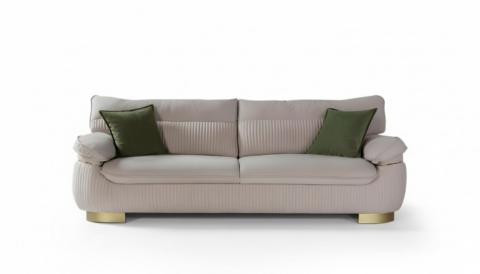 Modern sofas 3-seater soft couch upholstery design living room beige