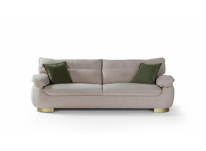 Modern sofas 3-seater soft couch upholstery design living room beige