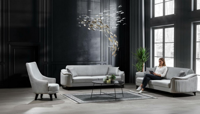Sofa set Sofa Luxury Set Sofas Armchair 3+3+1 Seater Modern 3-piece