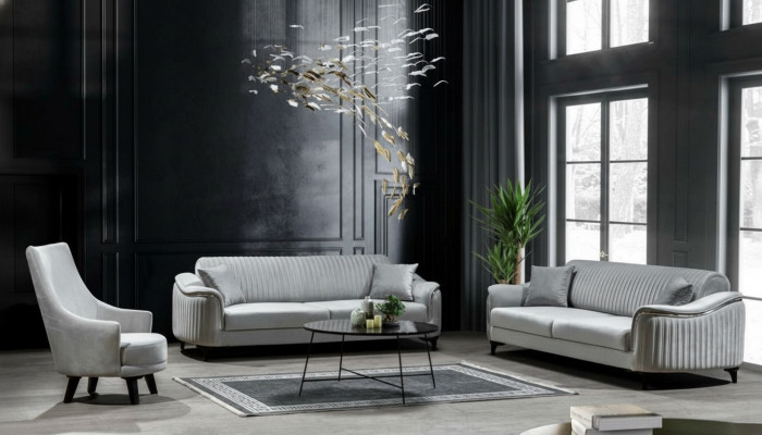 Sofa set Sofa Luxury Set Sofas Armchair 3+3+1 Seater Modern 3-piece