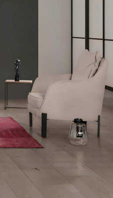 Armchair Single-seater 1-seater Upholstered Seat Designer Textile Seat Fabric Modern New