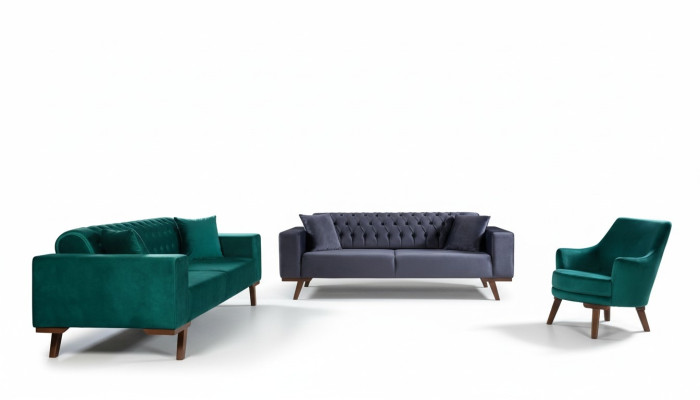 3+3+1 seating sofa set living room style couch sofa purple turquoise
