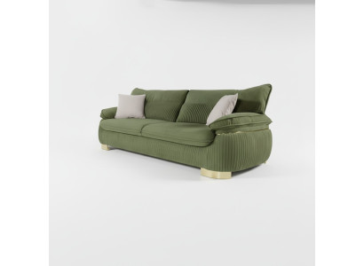 Modern textile sofas 3-seater couch upholstered furniture color green