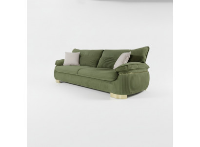 Modern textile sofas 3-seater couch upholstered furniture color green