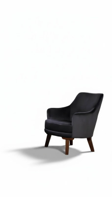 Designer living room armchair 1 seat modern fabric polyester color gray