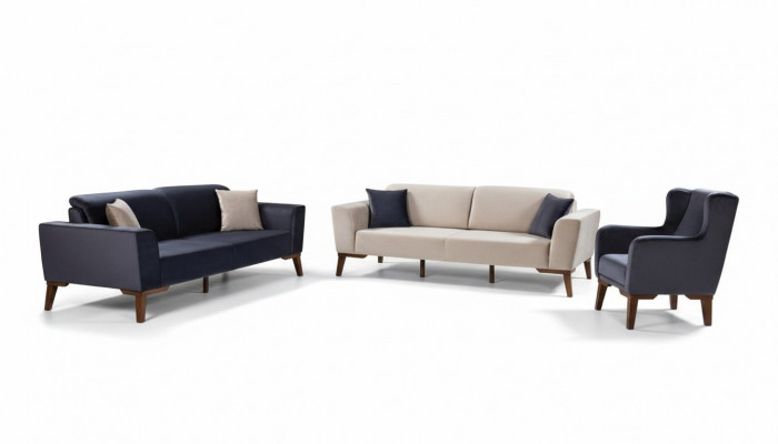 Sofa set 3+3+1 seater sofa couch set fabric armchair living room
