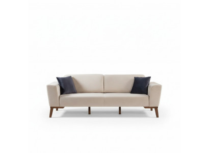 Living room sofa design three-seater modern couch beige furniture upholstery
