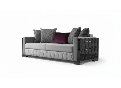 Luxury Sofa Three-Seater 3 Seat Sofas Gray Living Room Couch Fabric Design
