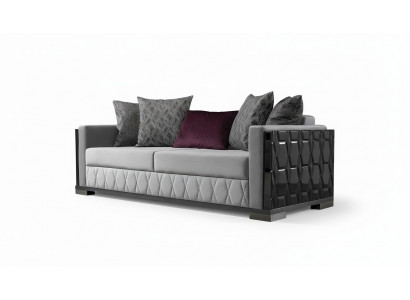 Luxury Sofa Three-Seater 3 Seat Sofas Gray Living Room Couch Fabric Design