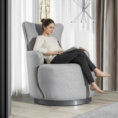 Round club armchair sofa couch relax single-seater upholstered furniture furnishing
