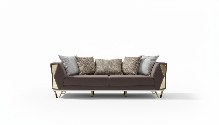Three-seater sofa 3 seat sofas living room couch fabric couches furniture gray