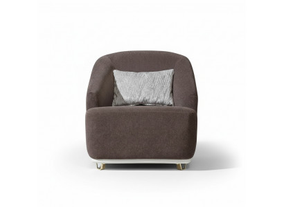 Armchair Single 1-Seat Sofa Couch Living Room Furniture Metal with Fabric