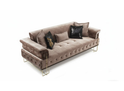 Luxury three-seater brown sofa 3-seater sofas design modern design furniture