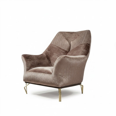 Armchair Design Living Room Upholstery Wood Upholstery Modern Luxury Brown New