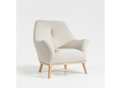 Relax Club Chair 1 Seater White Living Room Luxury Design Furniture Textile