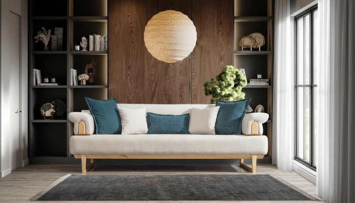 Luxury Three-Seater White Sofa 3-Seater Sofas Design Modern Design Furniture