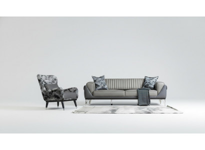 Sofa Set 3+1 Seater Living Room Set Sofa Armchair Sofa New Grey