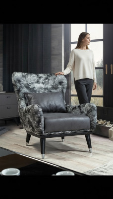 Living room armchair upholstery seat modern design snake style cover