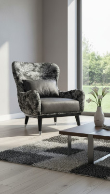 Living room armchair upholstery seat modern design snake style cover