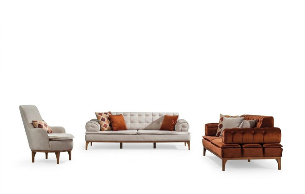 Suite sofa set 3+3+1 seater group 3-piece furniture sofas armchair new